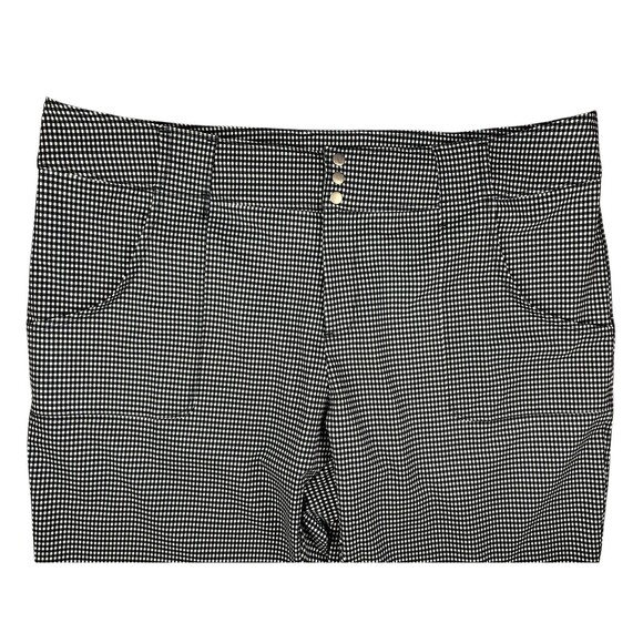 JoFit Playoff Golf Pants  Women's 16  Activewear  Back Slit  Navy / White Check - Picture 4 of 14